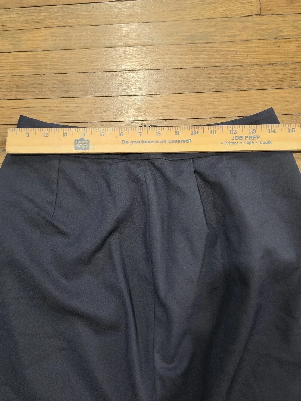 Kate Spade New York Skirt the Rules Navy Pleated Career Skirt Size 4 Cotton